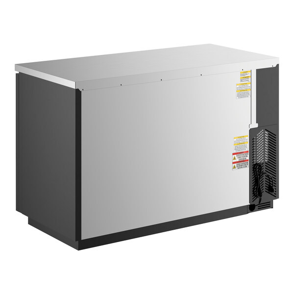 Beverage-Air BB58HC-1-GS-B 59" Black Counter Height Sliding Glass Door Back Bar Refrigerator