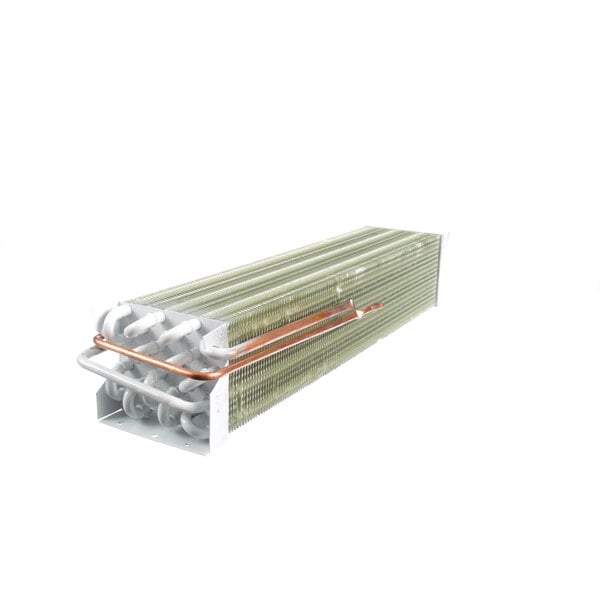 An OmniTemp evaporator coil, a heat exchanger with copper tubing.