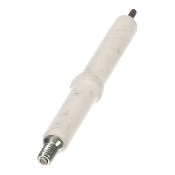 A white plastic ignition pen with a metal tip.