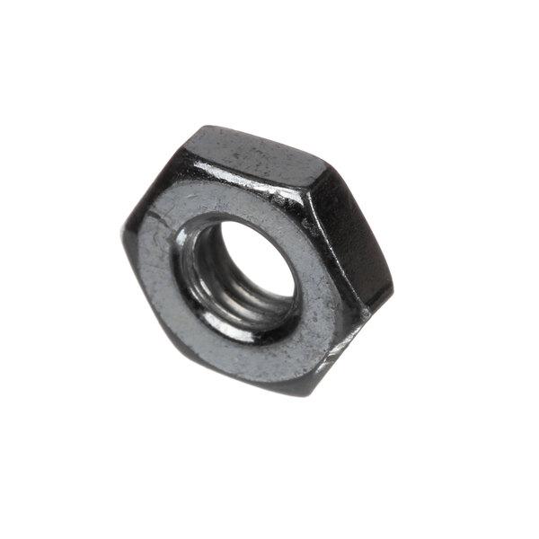 A close-up of a black Hobart nut.