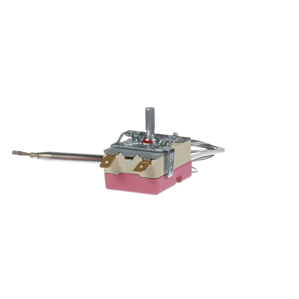 An Adcraft PW-4 thermostat with a red wire.