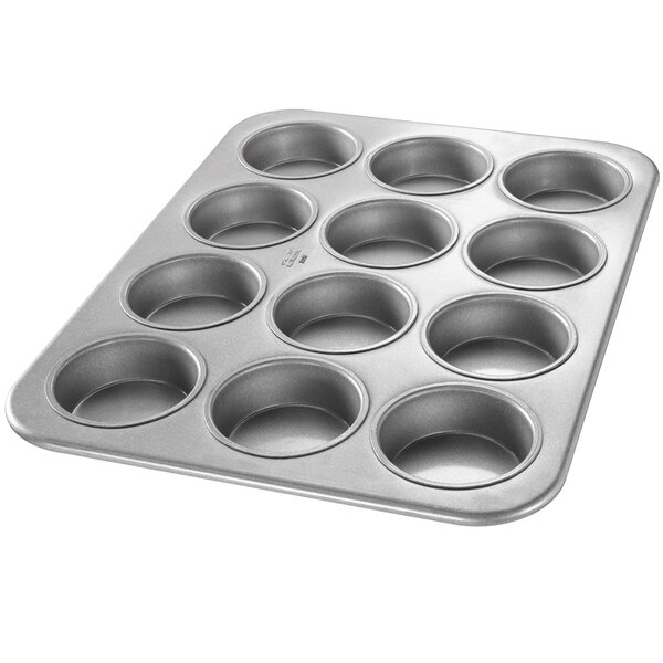 A Chicago Metallic jumbo muffin pan with 12 cups.