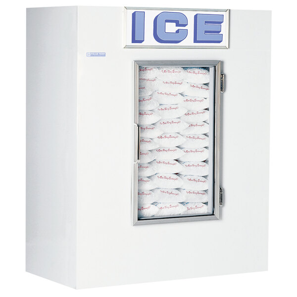 a white refrigerator with a group of white bags