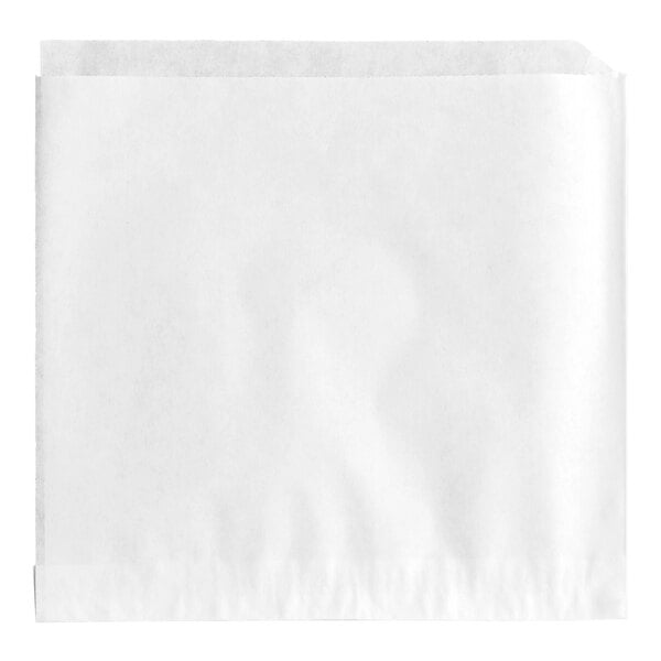 A plain white paper pretzel bag.