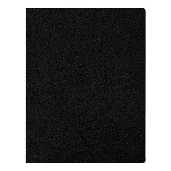 A black rectangular Fellowes executive binding system cover.