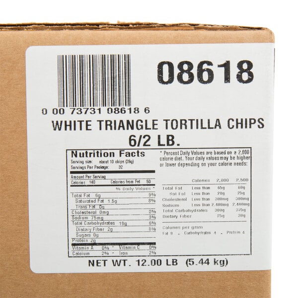 Mission 2 Lb White Triangle Corn Tortilla Chips 6case