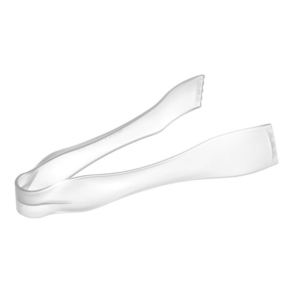 Sabert UCL72STNG 6 1/4" Clear Disposable Plastic Tongs   - 72/Case