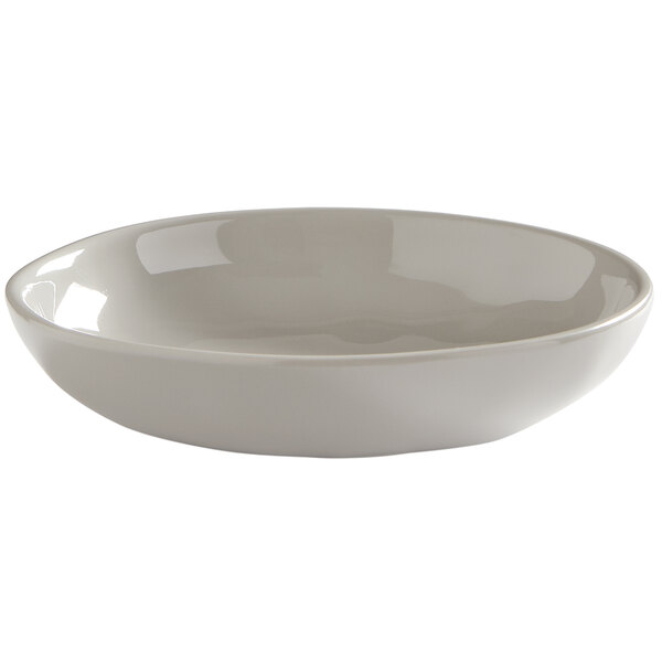 An American Metalcraft white melamine bowl with a small rim.