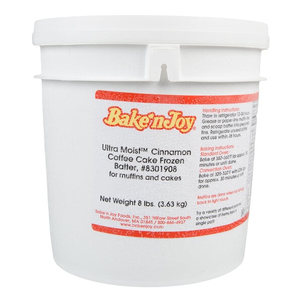 Bake'n Joy Ultra Moist 8 lb. Scoop and Bake Cinnamon Coffee Muffin Batter - 2/Case