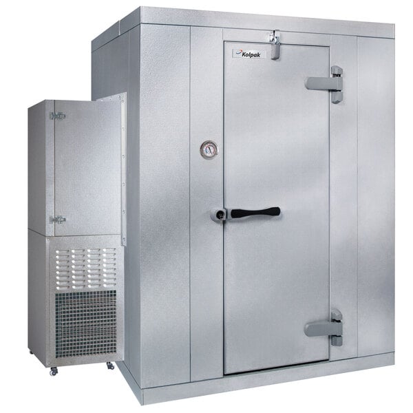 Right Hinged Door Kolpak PX6-054-CS Polar Pak 5' x 4' x 6' Floorless Indoor Walk-In Cooler with Side Mounted Refrigeration