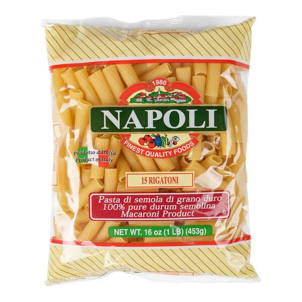 Napoli 1 lb. Rigatoni Pasta - 20/Case