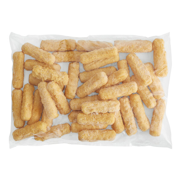 A bag of Fry Foods Premium Battered Mozzarella Sticks.