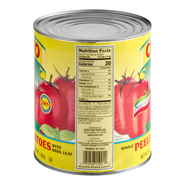 Cento #10 Italian Whole Peeled Plum Tomatoes   - 6/Case