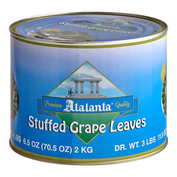 A case of 6 tins of stuffed grape leaves.