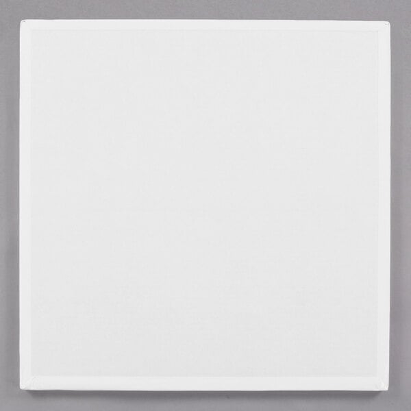 A white square object on a gray background.