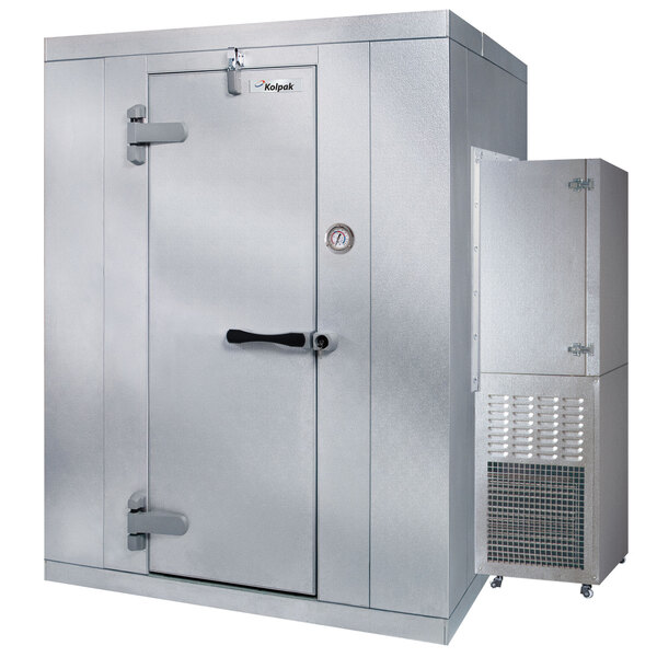 Left Hinged Door Kolpak PX7-0610-CS Polar Pak 6' x 10' x 7' Floorless Indoor Walk-In Cooler with Side Mounted Refrigeration