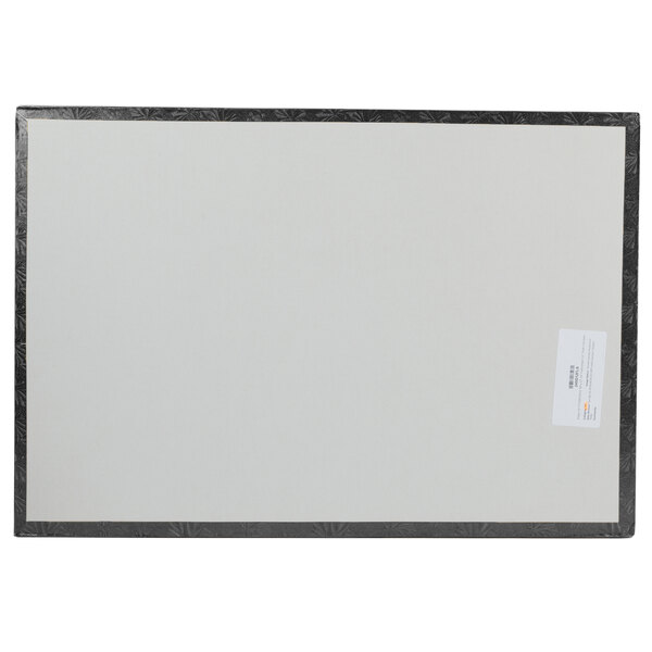 A white board with a black border.