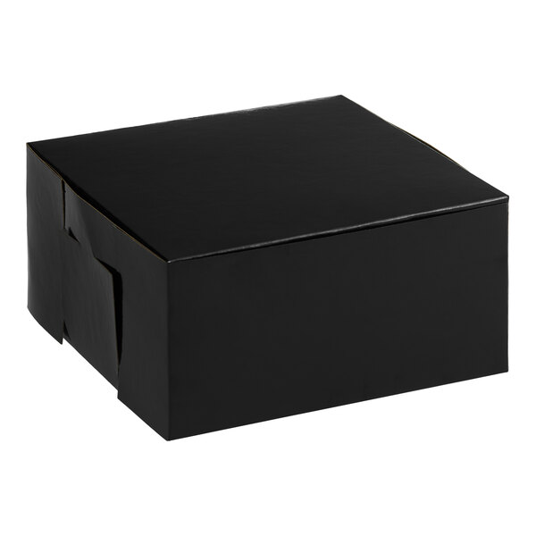 Enjay B-BLK-10105 10" x 10" x 5" Black Cake / Bakery Box - 100/Bundle