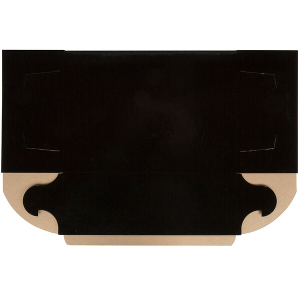 A black and white Enjay 1/4 sheet cake box with a lid.