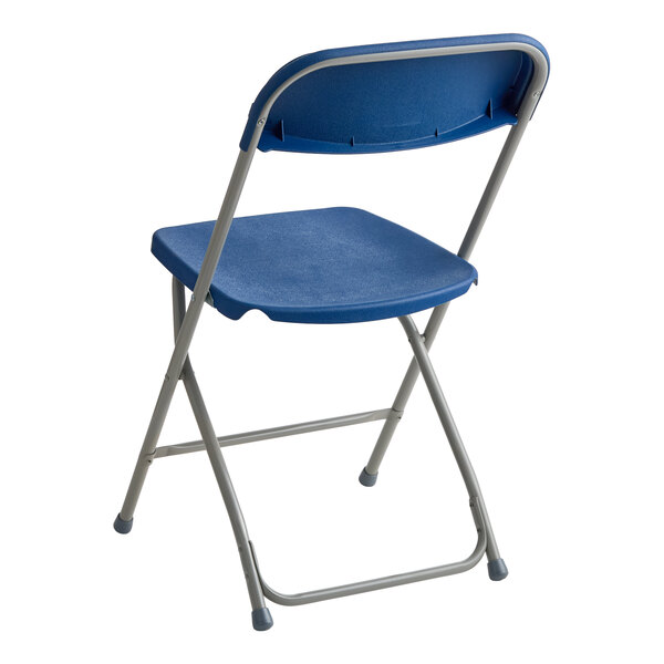 Lancaster Table & Seating Blue Textured and Contoured Folding Chair