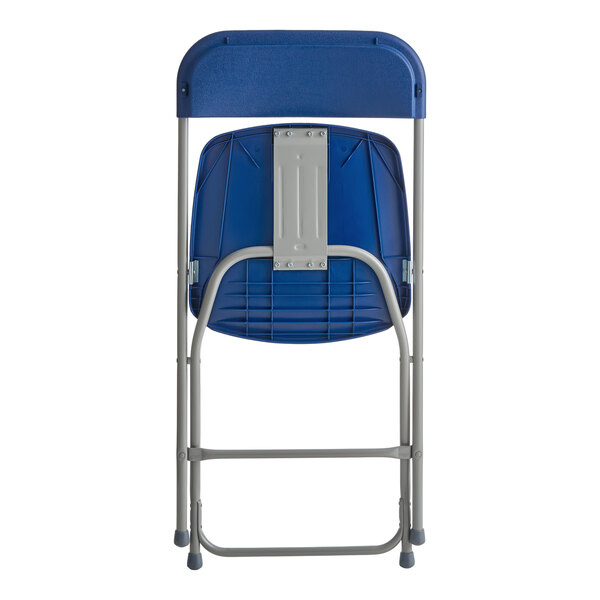 Lancaster Table & Seating Blue Textured and Contoured Folding Chair