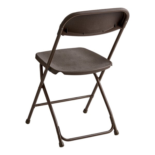 Lancaster Table & Seating Brown Textured and Contoured Folding Chair