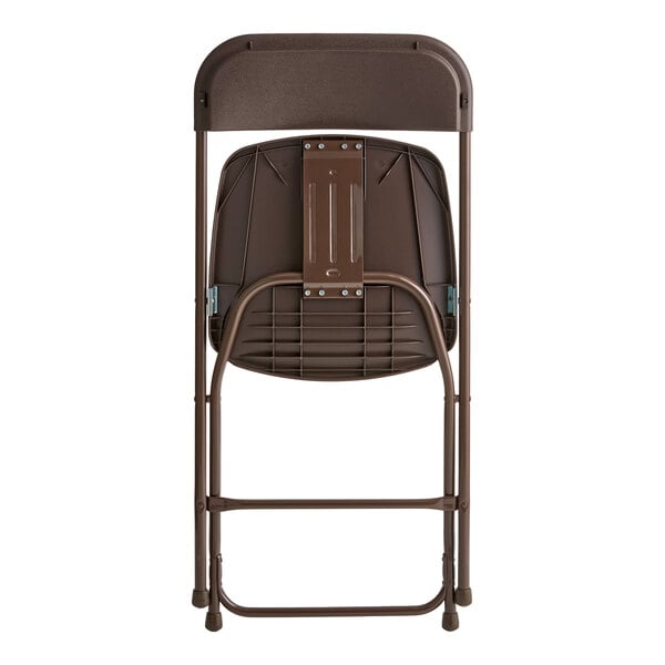 Lancaster Table & Seating Brown Textured and Contoured Folding Chair