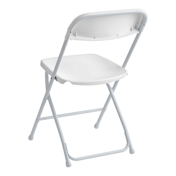 Lancaster Table & Seating White Textured and Contoured Folding Chair