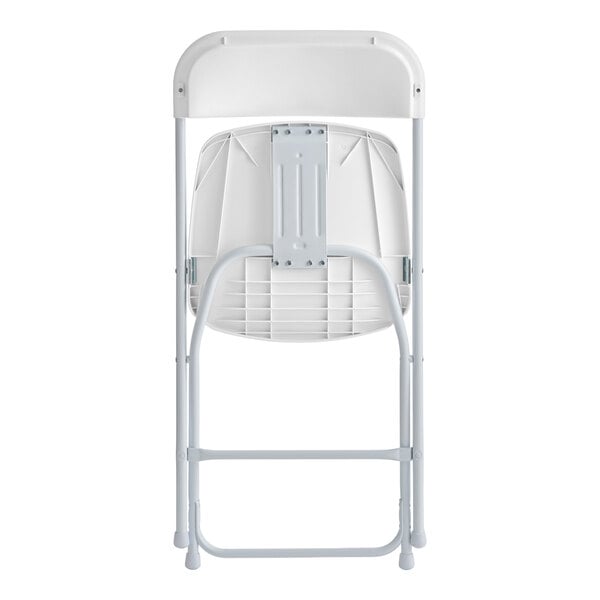 Lancaster Table & Seating White Textured and Contoured Folding Chair