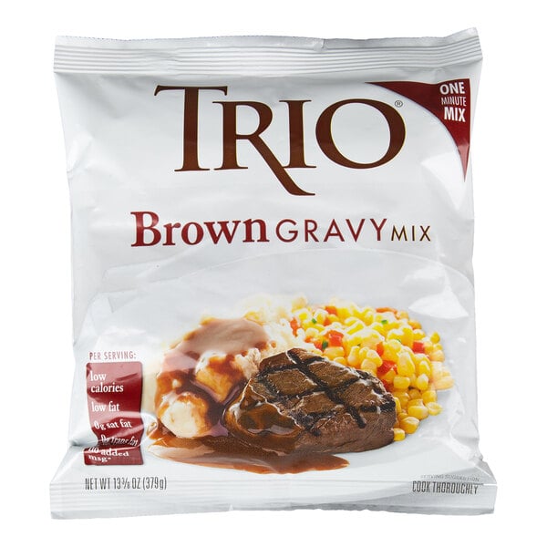 Trio 13.37 oz. Brown Instant Gravy Mix - 8/Case