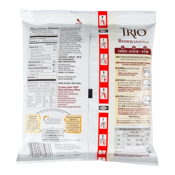 Trio 13.37 oz. Brown Instant Gravy Mix - 8/Case