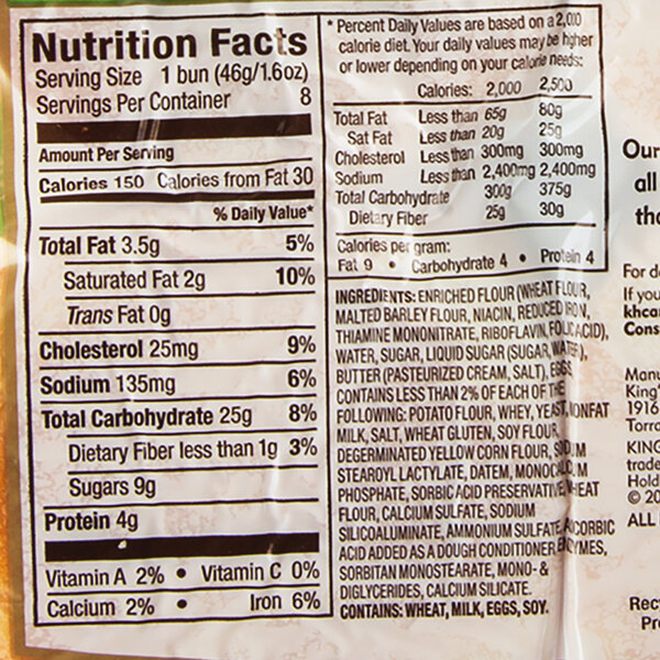 32 Hamburger Bun Nutrition Label - Labels For Your Ideas
