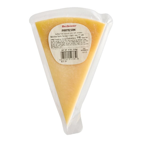BelGioioso 8 oz. Parmesan Cheese Wedge - 12/Case