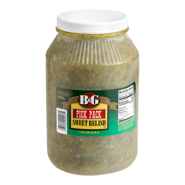 B&G San-Del 1 Gallon Sweet Relish - 4/Case