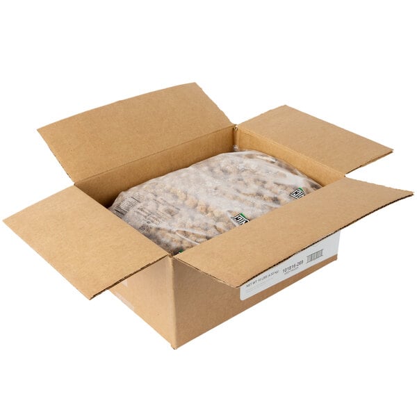 A box of Hillshire Farm Sausage Topping Crumbles with two plastic bags inside.