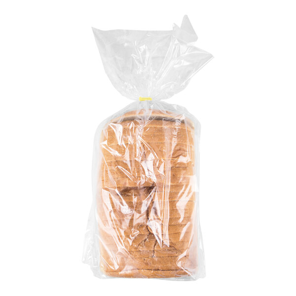 A loaf of sliced Italian panini bread in a clear plastic bag.