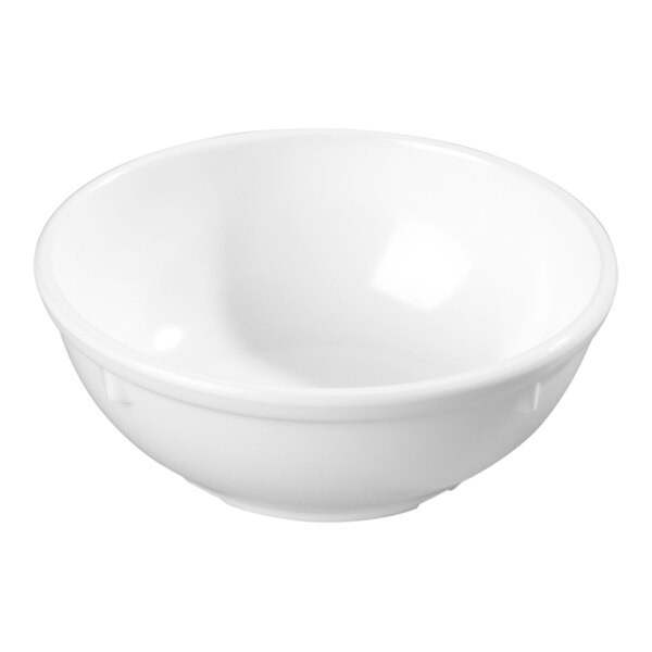 A white 16 oz. nappie bowl.