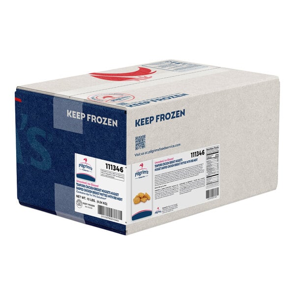 Pilgrim's 5 lb. Tempura Battered Chicken Breast Nuggets - 2/Case