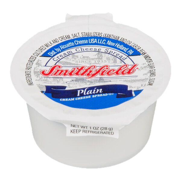 Smithfield 1 oz. Cream Cheese Spread Portion Cups - 100/Case