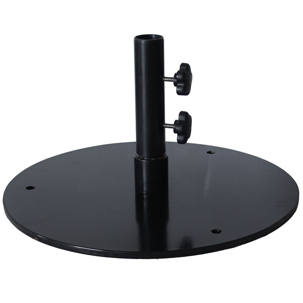 Grosfillex Us604017 50 Lb Black Flat Round Umbrella Base