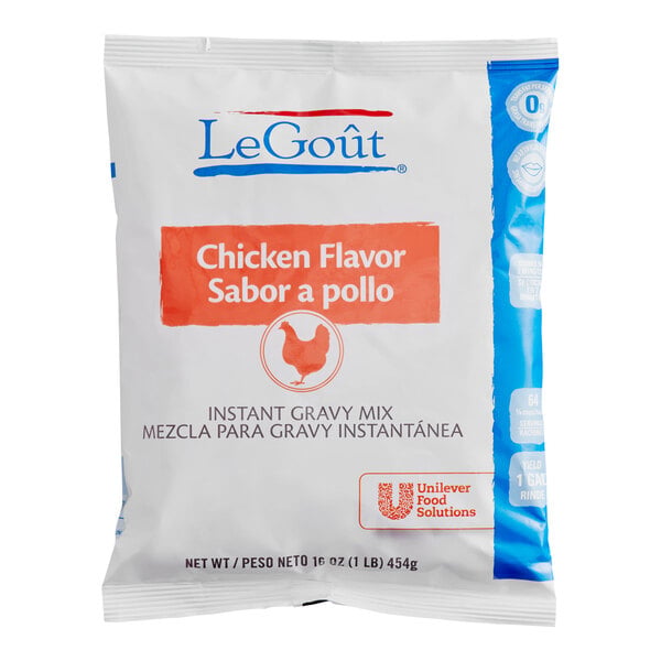 LeGout 16 oz. Chicken Flavored Instant Gravy Mix - 8/Case