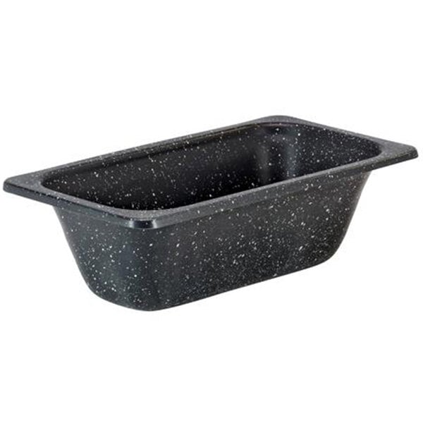 A black speckled Bon Chef Galaxy food pan.