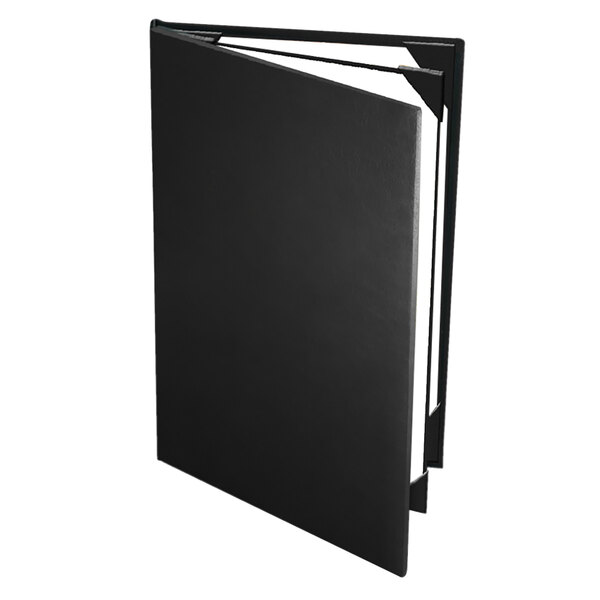 Menu Solutions CD940B Chadwick Collection 5 1/2" x 11" Leather-Like 4 View Booklet Menu Cover