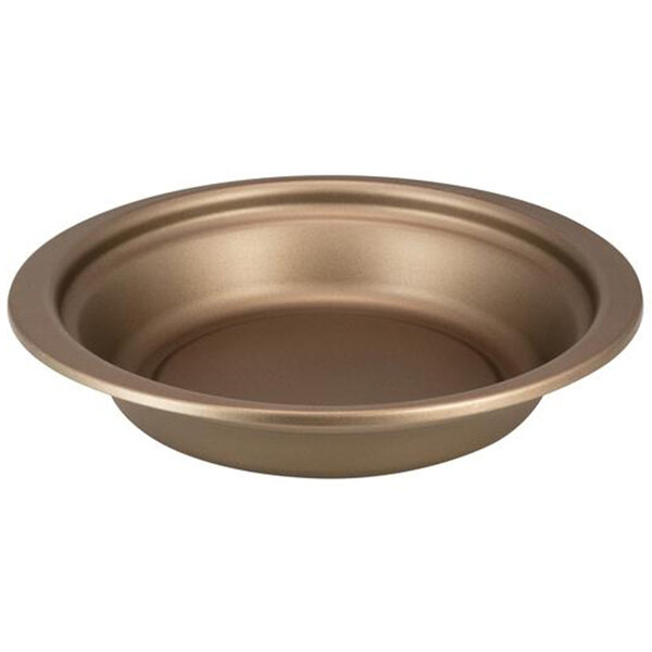 A Bon Chef taupe stainless steel food pan with a lid.