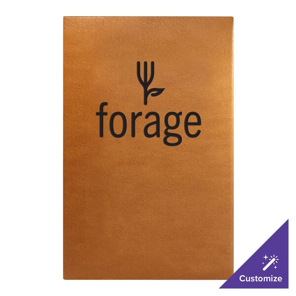 Menu Solutions BEL10B Bella Collection 5 1/2" x 11" Customizable Soft Leather-Like 1 View Booklet Menu Cover