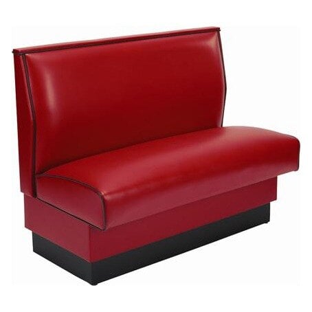 a red leather couch