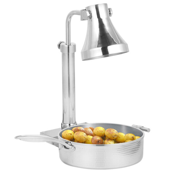 A silver Eastern Tabletop stainless steel pot with potatoes in it.