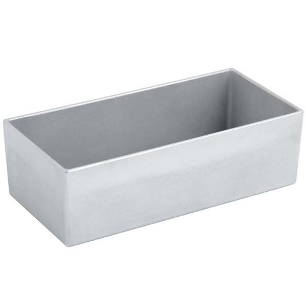 A Bon Chef pewter-glo rectangular bowl.