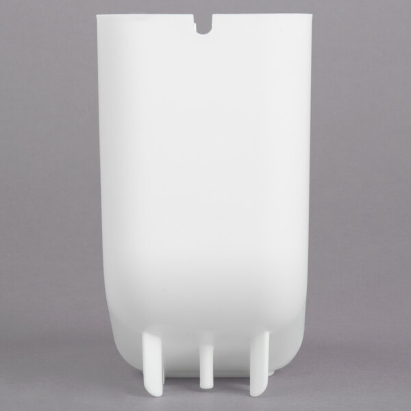 A white plastic container with a handle for Tablecraft condiment holder.