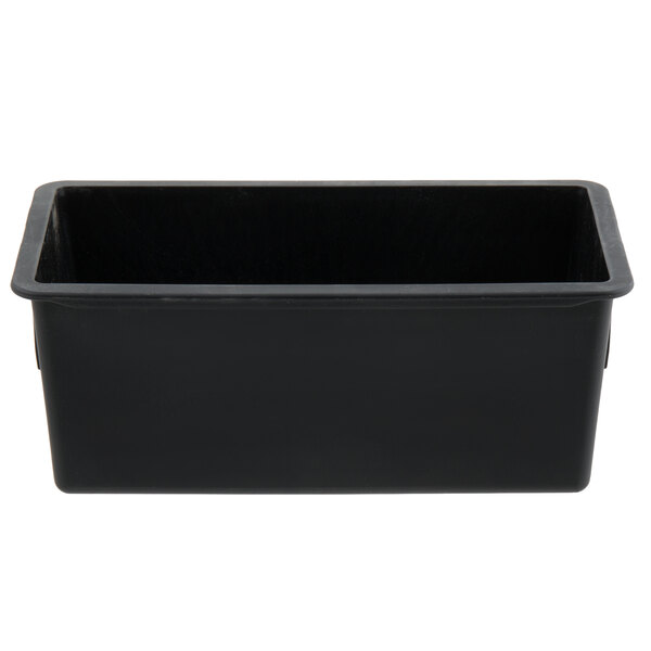 A black rectangular Matfer Bourgeat non-stick bread loaf pan.